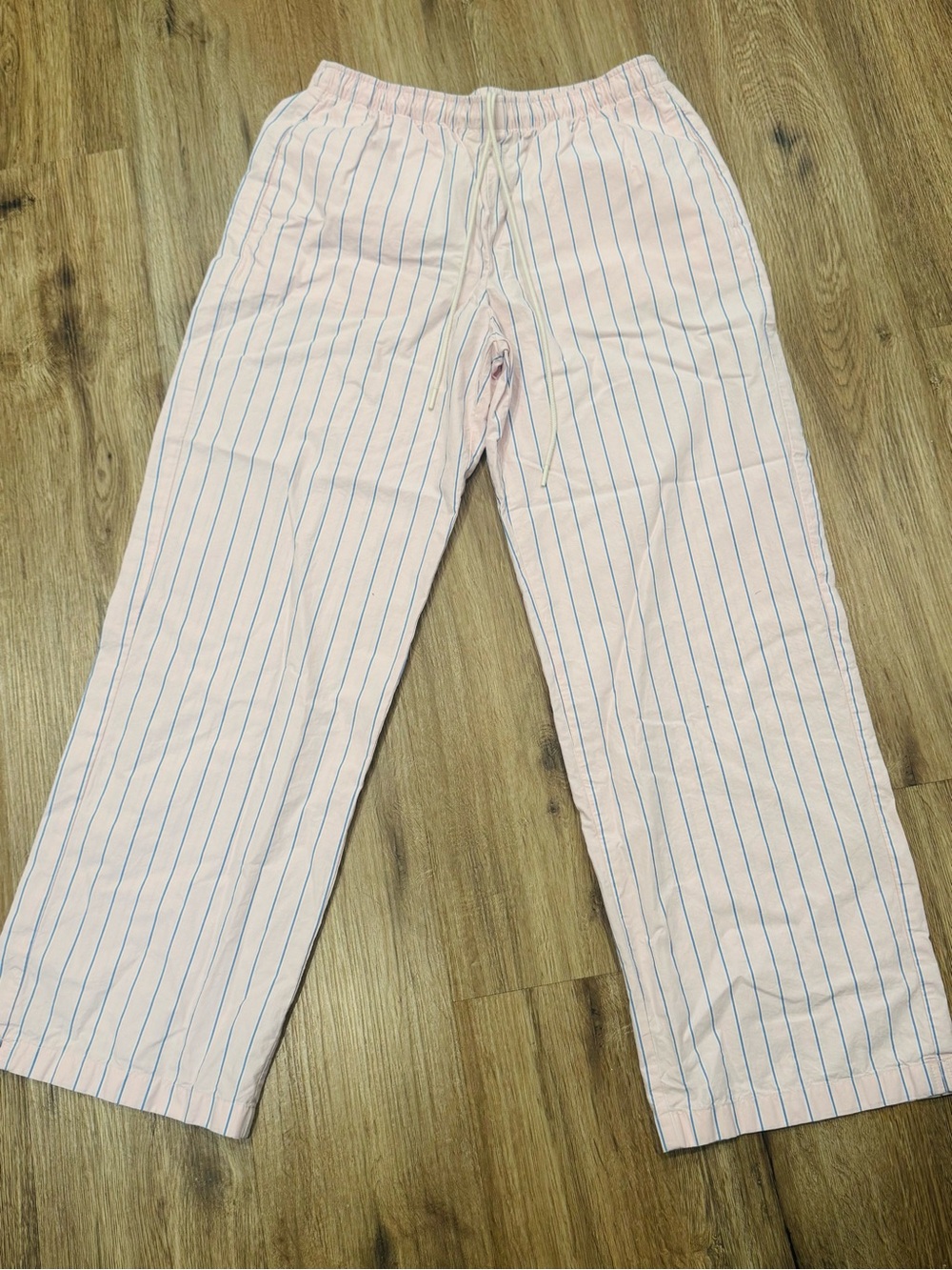 Abercrombie & Fitch Pink and Blue Striped Joggers